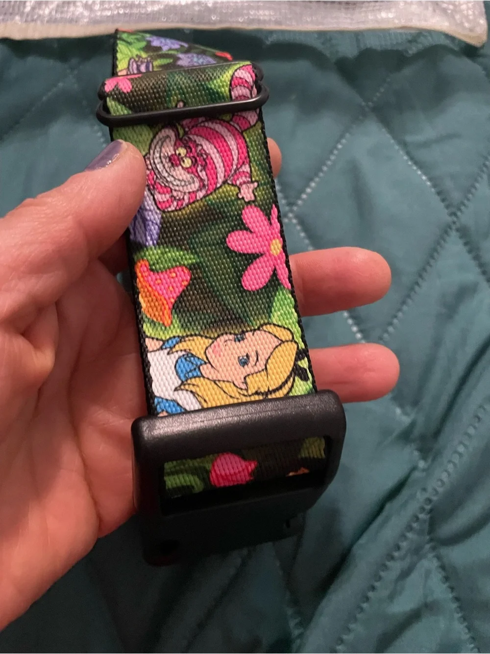 Alice in Wonderland Themed Green Floral Dog Collar